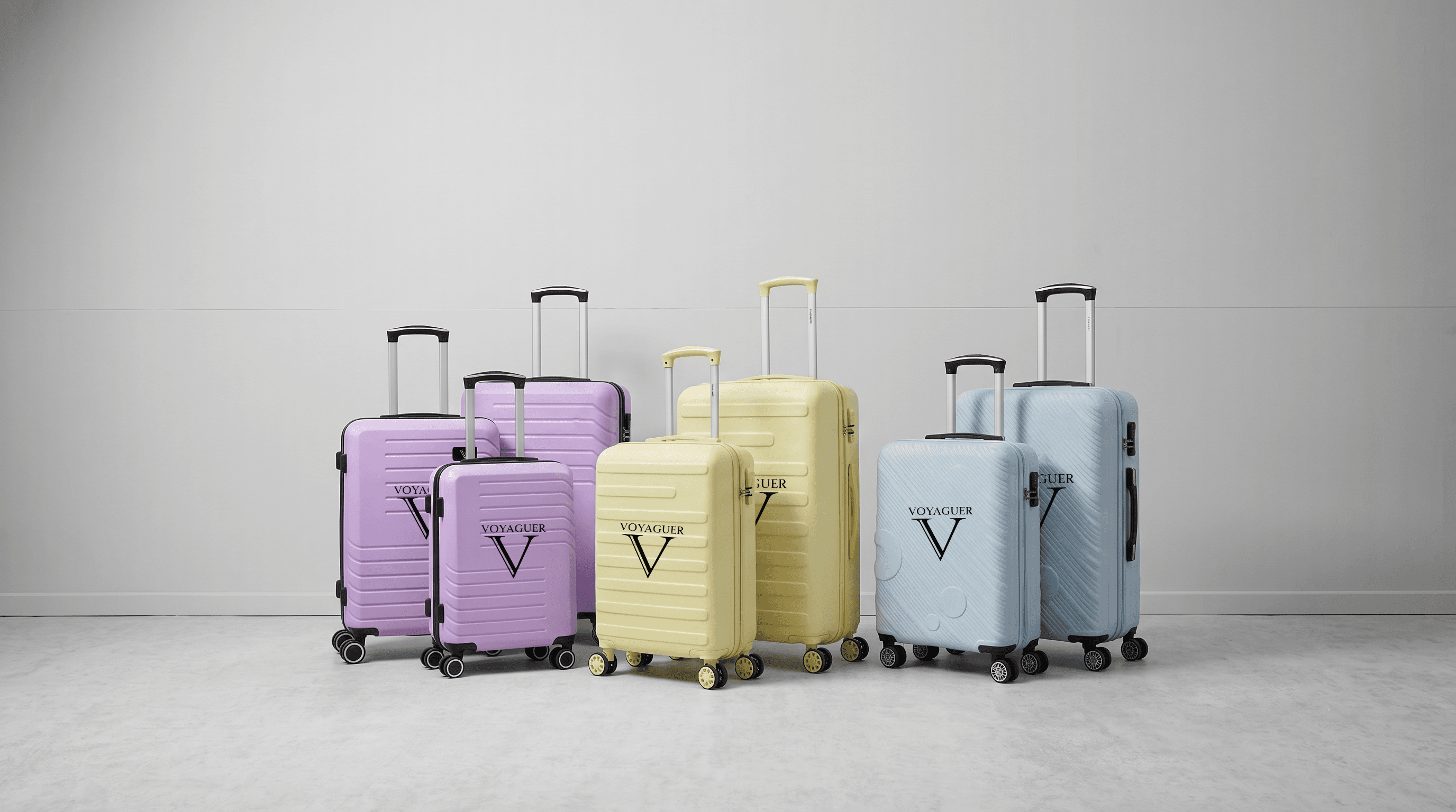Voyaguer polypropylene luggage set